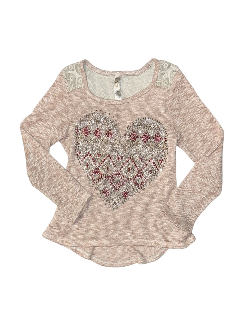 BEAUTEES Girl's Pink Long Sleeve Sweater Size 8